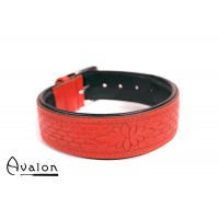 Avalon - JOURNEY - Collar med nydelig mønster - Rødt og Sort 