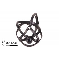 Avalon - TRAPPED - Hodeharness i lær med gag