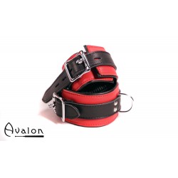 Avalon - CAPTURE - Håndcuffs i Lær - Rød og Sort