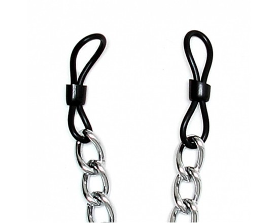 Rimba - justerbare brystklyper med sorte gummistropper 1