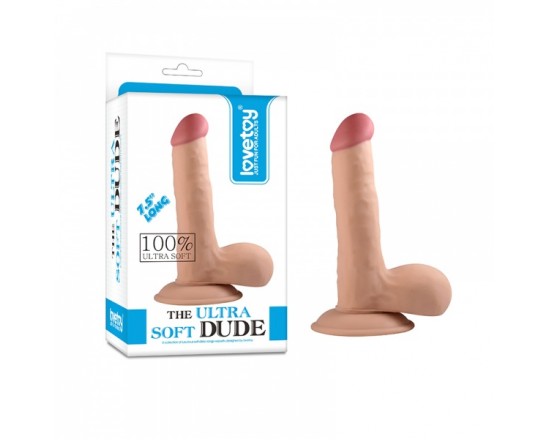 Lovetoys - 7,5" The ultra soft dude - Dildo med Pung og Sugekopp 1