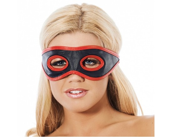 Rimba - Øyemaske Lær rød  1