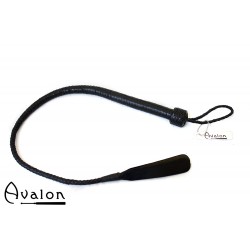 Avalon - DRAKE - Kort Bullwhip med Dobbel Snert - Svart