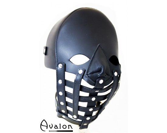 Avalon - WARDEN - Maske i lær med gitter 1