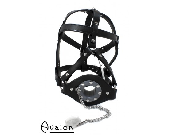 Avalon - PUBLIC - Hodeharness i Lær med Gag og Topp 1