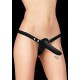 Ouch! Vibrerende Strap-on - Sort