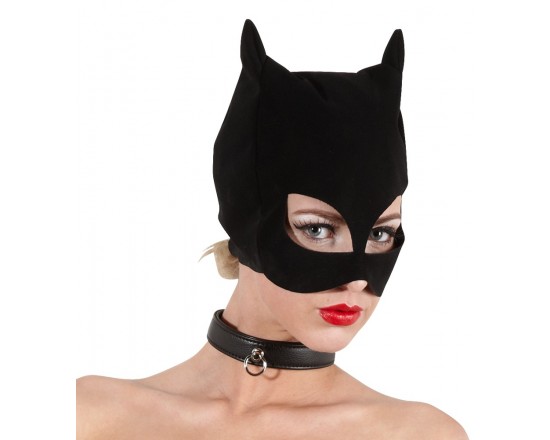 Bad Kitty - Cat Mask med åpne øyne - Sort 1