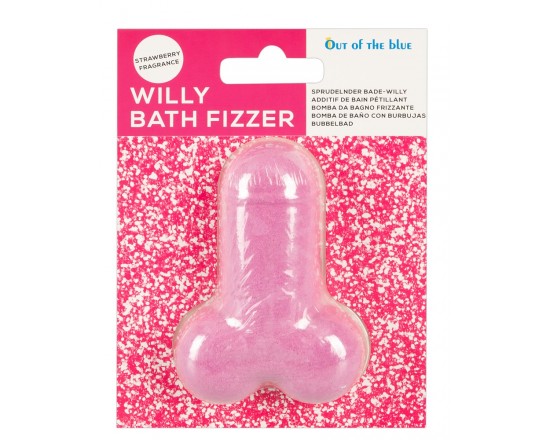 Willy Bath Fizzer - Penisformet Badebombe med Jordbærduft 1