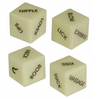 Love Dice - Erotiske Terninger - Glow In The Dark - Selvlysende