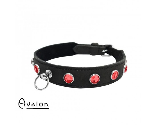 Avalon - DEVOTION - Collar med Røde Stener og O-ring 1