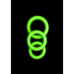 Ouch! Penisring 3pk - Glow in the dark 