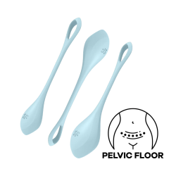 Satisfyer - Yoni Power 2 - Vaginakule Sett - Lyseblå