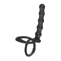 Black Velvets - Penis og Pung-ring med dobbelpenetrering