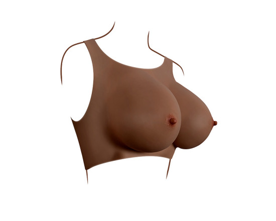 GENDER X - Breast Plate E-Cup - Bryst protese - Mørk hudfarge 1