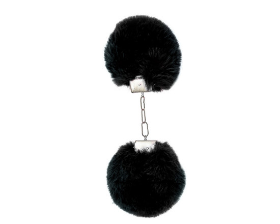 Gnist - Håndjern med Plysj - Sort 1