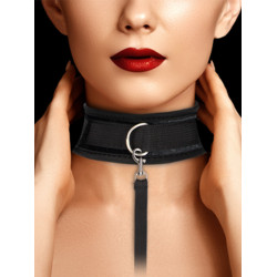 Ouch! Velvet Collar med bånd - sort