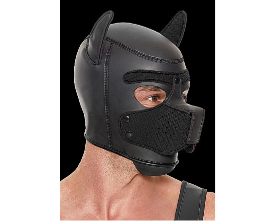 Ouch! Puppy Play - Hundemaske i Neopren - Sort 1