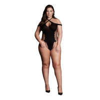 Le Desir - Shades - Leda XIII - Offshoulder Body med Kryssdetaljer - Plus Size