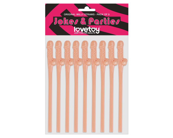 Love Toy - Original Willy Straws - Sugerør - Lys hudfarge 1
