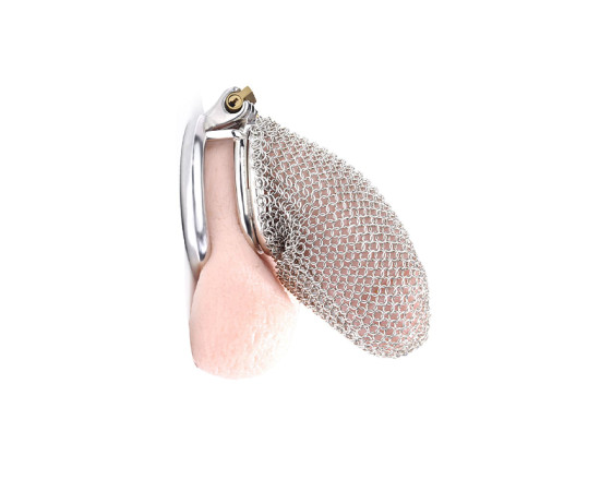 Chainmail Chastity Cage - Kyskhetsbur med ringbrynje design - X-Large 1