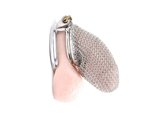 Chainmail Chastity Cage - Kyskhetsbur med ringbrynje design - Large 1