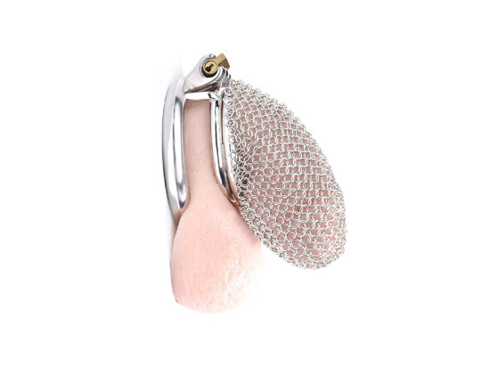 Chainmail Chastity Cage - Kyskhetsbur med ringbrynje design - Medium 1
