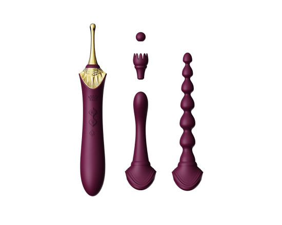 Zalo - Bess 2 - Klitorisstimulator med flere hoder - Lilla 1