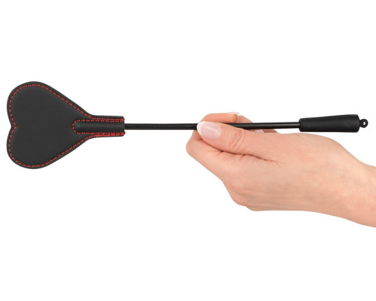 Bad Kitty - Hjerte minipisk sort med rød søm 1