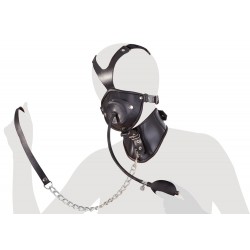 ZADO - Lærmaske med Oppblåsbar Penisgag