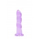 Realrock – Crystal Clear – Enkel dildo med sugekopp – Lilla - 17 cm