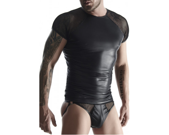 Regnes Fetish Planet - Wetlook Skjorte med netting skulde 1