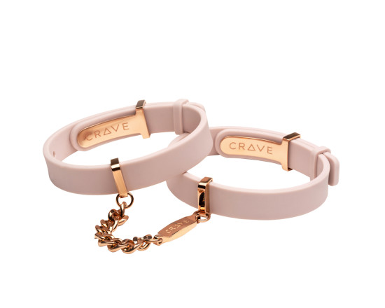 Crave - ID cuff - Armbånd og cuffs i silikon - Rosa og Rosegull 1