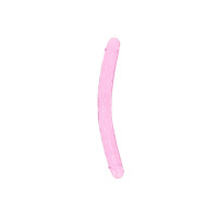 Realrock – Crystal Clear – Realistisk Dobbeldildo – Rosa - 45 cm