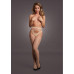 Le Desir - Shredded -  Nettingstrømper med hofteholder - One Size - XS til XL - Beige 1