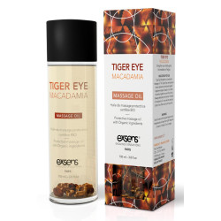 Exsens - Organic - Massasjeolje med Tiger Eye edelsten og  Macadamia