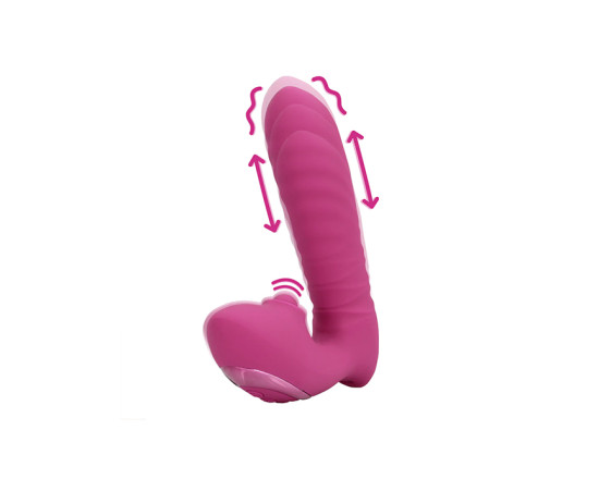 Loveline - Thrusting og tapping vibrator - Rosa 1