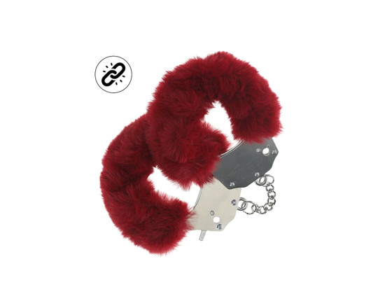 Ouch! Heavy-duty - Fluffy håndjern - Burgunder 1