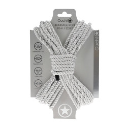 Ouch! Bondagetau - 10 meter - 6mm - Sølv