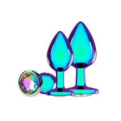 Ouch! Venice Collection - Buttpluggsett i metall - Iriserende