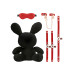 S-line - Bondage Rabbit Bamse - Large - Sort og Rød 1